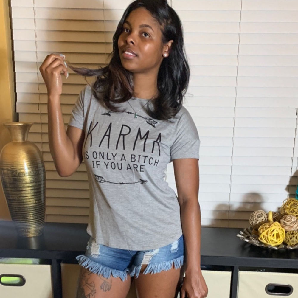 What Goes Around tee AVAIL IN 1X, 2X & 3X!